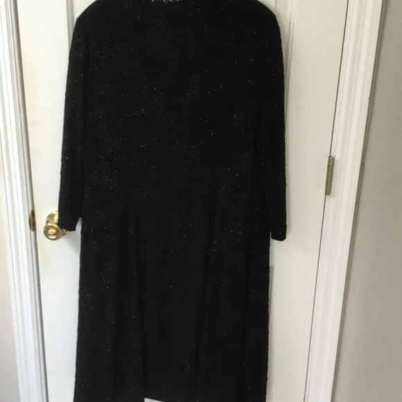 2Piece Alex Evenings Black Dress with Gorgeous Topper, NWT, Size 16 - Picture 2 of 16